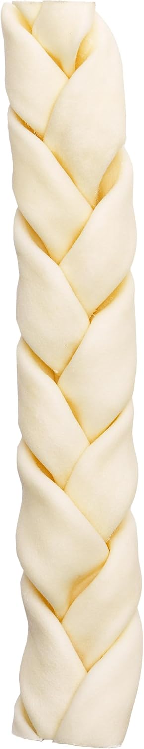 Pet Factory 100% Made in USA Beefhide 12" Braided Stick Dog Chew Treat - Natural Flavor, 1 Count/1 Pack...