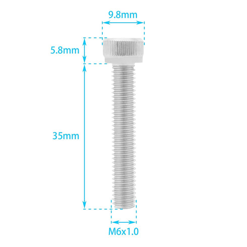 5PCS Bike Bicycle Headset Stem Top Cap Bolts Screws, M6x35mm Stainless Steel Hex Socket Screws, MTB Cycling Fixed Bolt Screw Accessories...