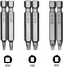 Fixinus 6 Pieces Square Screwdriver Bits, 1/4 inch Hex Shank S2 Steel Square SQ1 SQ2 SQ3 Drill Bits Magnetic Screwdriver Bit Set, 50mm Length...