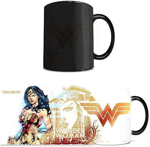 Morphing Mugs DC Comics Justice League (Wonder Woman) Ceramic Mug, Black...