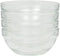 Set of 4 Stackable 3.5-Inch Serving/Mixing Prep Clear Glass Bowls....