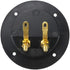 Black Speaker Box Terminal Cup Round 2 Way Binding Post Power Plates Speaker Terminal Wire Cup Box Brass Plate Push Spring Cup Connector with Moun...