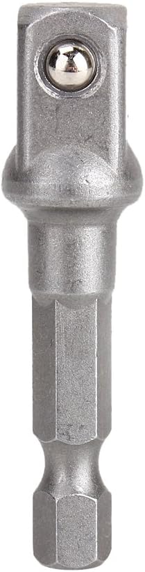 Power Drill Sockets Adapter Sets Hex Square Socket Wrench Power Extension Adapter Bit Set for Drills 3pcs 1/4" 3/8" 1/2" Bits Nut Driver Chrome Va...