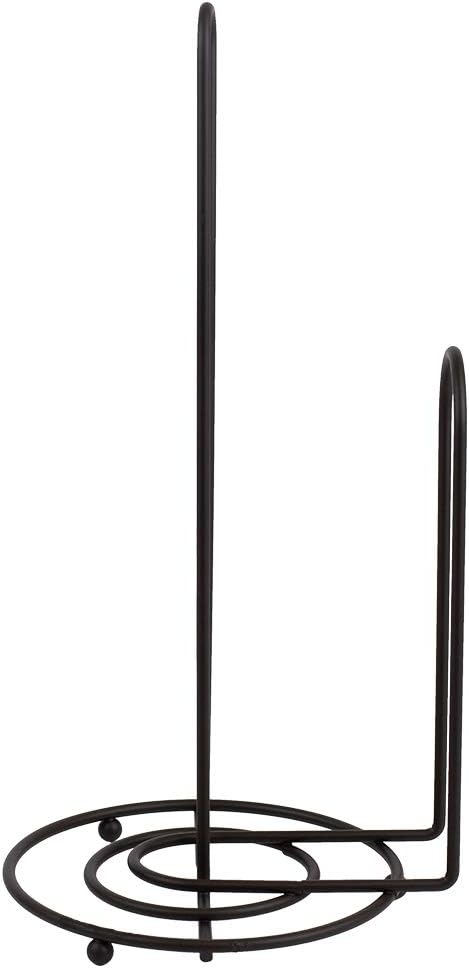 Steel Countertop Paper Towel Holder with Easy-Tear Arm by Home Basics (Bronze) | with Raised Feet and Tear Arm for Easy Operation | Contemporary C...