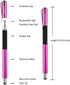 Mixoo 2-in-1 Precision Disc & Fiber Stylus with 3 Replaceable Tips for Capacitive Touch Screen Devices (Purple)...