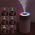 Colorful 260ml Humidifier,USB Power Supply,With 7 Color LED, Air Humidifier,Mini Air Humidifier,Can add essential oil,Suitable for Study Room, Bed...