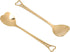 2Pcs Coffee Dessert Spoon, Heart Shaped Design Metal Stirring Spoon for Tea Dessert Drinks Ice Cream (Gold)...
