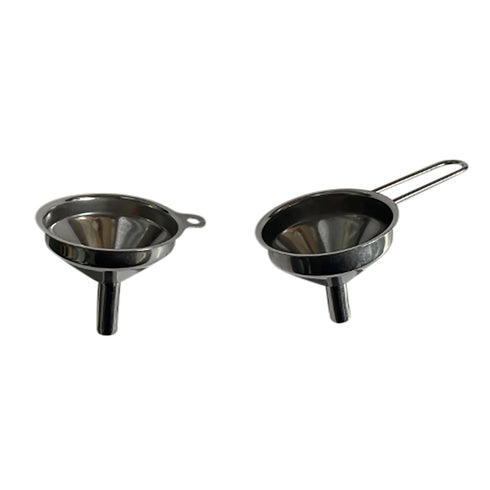 Fox Run Metal Kitchen Funnels, Set of 2 Mini 4" Funnels, Stainless Steel...