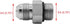 (2-PACK) 6400-08-08-O Hydraulic Hose Adapter Fitting 1/2" Male JIC 37° Flare (3/4"-16UNF) × 1/2" Male O-Ring Boss (3/4"-16UNF) SAE Straight Pipe J...