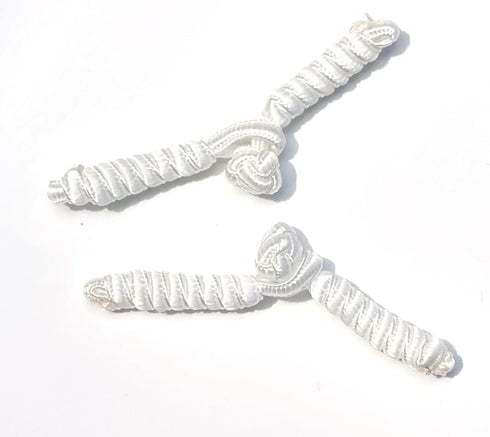 Chinese Frogs Button Closures Hook & Eye Fastener - Sewing Quilting Renaissance Dance Hawaiian Bridal Costumes Outfit Drapery Home Decor- WHITE - ...