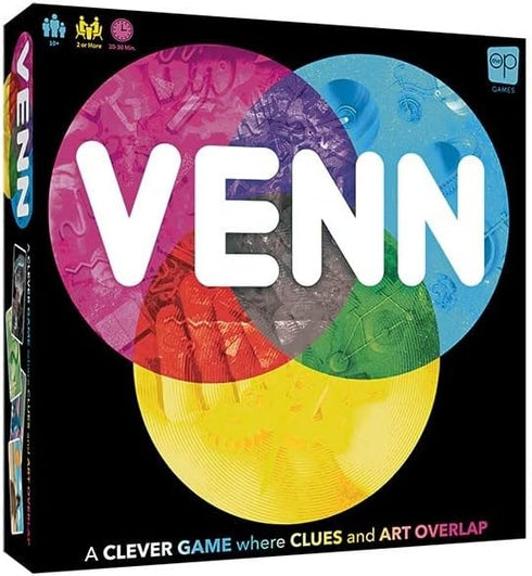 Venn Board Game | Family Game for 2+ Players | Cooperative & Competitive Gameplay Variations | Creative Word Association Game Featuring Unique Gam...