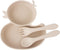 Baby Suction Plate, Silicone Toddler Plate for Kids Baby Weaning Plate Strong Suction Divided Dish with Fork Spoon...