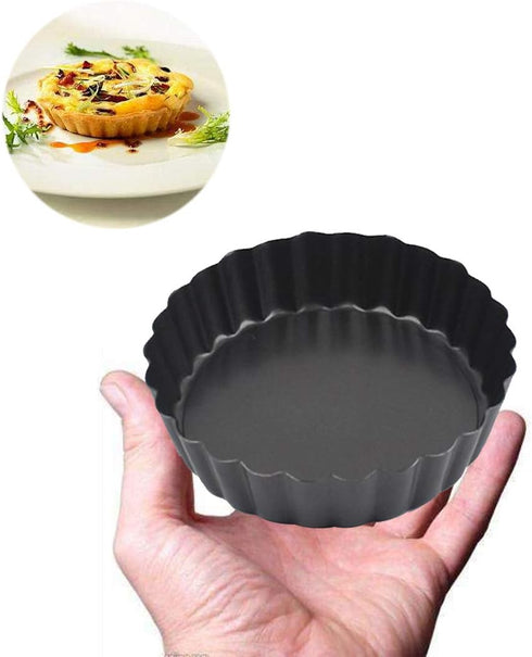 Mini Tart Pans, Nonstick 4 Inch Mini Quiche Pan Removable Bottom Tart Pan Set of 6 (4-Inch)...
