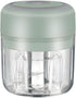 Green - Mini Electric Food Processor and Garlic Chopper - 250ML, USB Charging, 3 Blades - Perfect for Chopping Vegetable, Pepper, Onion, Garlic, G...