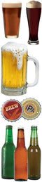 Paper House Productions STEM-0015E 3D Cardstock Stickers, Beer, 2-Inch (3-Pack)...