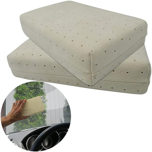 Evelots Car Windshield Cleaner Chamois, 2 Pack, Window Glass Defogger Sponge, Beige...