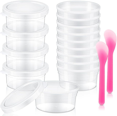 LEOBRO Packaging Containers of Plastic, 14 Pack Clear Plastic Storage Boxes, Good Sealability Storage Containers for DIY Art Craft, Jewelry, Bead ...