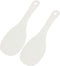 uxcell Plastic Non Stick Rice Paddle Potato Food Service Spoon Scoop 7.8 Inch Length 2 Pcs White...