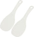 uxcell Plastic Non Stick Rice Paddle Potato Food Service Spoon Scoop 7.8 Inch Length 2 Pcs White...