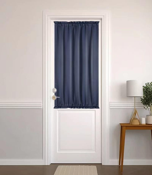 PANOVOUS Small Door Window Curtains for Front Door Christmas, Blackout French Door Curtain Panel for Privacy,Top and Botton Rod Pocket Door Curtai...