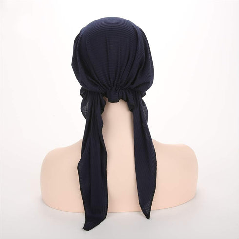 Womens Turban Chemo Hat Head Scarves Slip-On Pre-Tied Headwear Bandana Sleep Hair Cover...