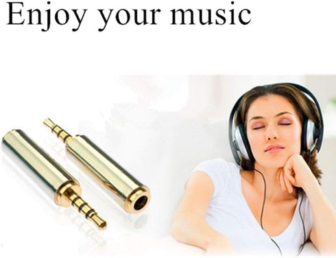 Adhiper 2.5mm Male to 3.5mm Female Audio Adapter Gold Plated Aux Auxiliary Plug Splitter 3 Ring Jack Support Converter Headphone Earphone Headset ...