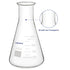 Glass Wide Mouth Erlenmeyer Flask, Borosilicate Glass Erlenmeyer Flask with Heavy Duty Rim, 250 ml Capacity (Pack of 1)...