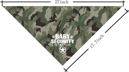 Dog Bandana, Baby Security Dog Bandana, Camouflage Dog Scarf Printing, Dog Scarf Accessories, Dog Bandana Pet Scarf, Pet Baby Announcement Scarf G...