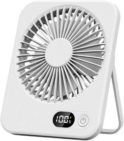 Desk Fan 5 Speeds/180° Adjustable/Wall Hang/Rechargeable Mini Fan?USB Fan Silent Powerful?Wireless Bedside Fan?Portable Fan for Bedroom,Office,Lib...
