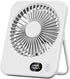 Desk Fan 5 Speeds/180° Adjustable/Wall Hang/Rechargeable Mini Fan?USB Fan Silent Powerful?Wireless Bedside Fan?Portable Fan for Bedroom,Office,Lib...