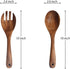 Wooden Salad Server Set of 2 Acacia Stirring Spoon 10-Inch Wooden Utensils for Serving Salad...