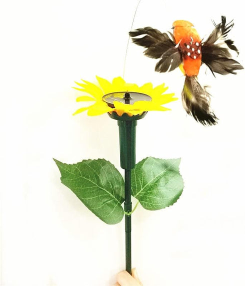 Hummingbird Flying Simulation for Garden Decoration, Window Decoration, Yards Decoration, Powered by Solar Panel (Sunflower)...