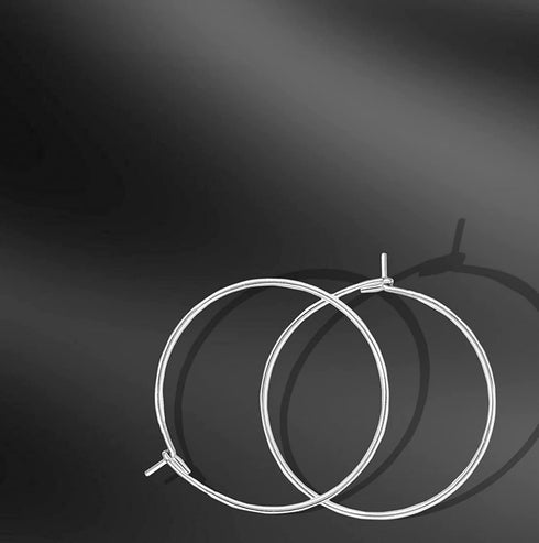 Ausejopeac 60 PCS Beading Hoop Earring Finding 925 Sterling Sliver Plated Open,Hypoallergenic Round Beading Hoop Open Beading Hoop for Jewelry Mak...