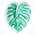 Porcelain Watercolor Palette 6.7in Monstera Leaf Artist Professional Ceramic Palette (Porcelain)...