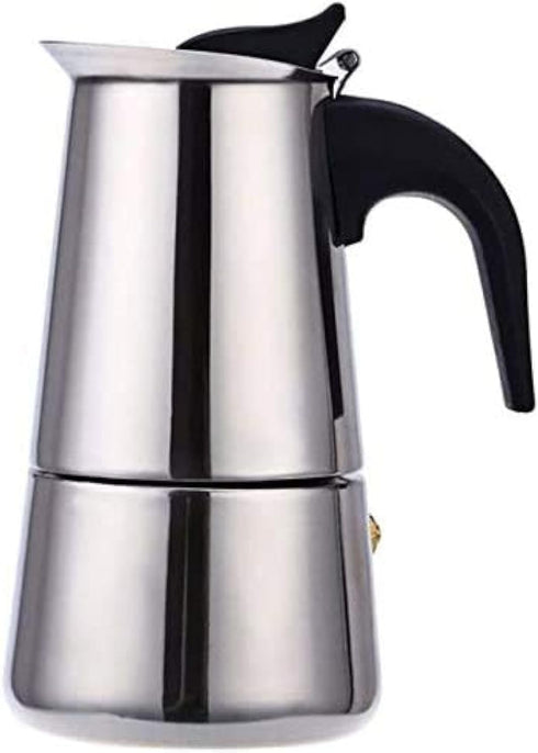 kkhouse Stainless Steel Coffee Pot Mocha Espresso Latte Percolator Stove Coffee Maker Pot Percolator Drink Tool Cafetiere Latte Stovetop (100ml)...