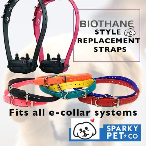 Sparky Pet Co 3/4" Biothane Replacement Roller Buckle Dog Collar E Collar Sport Dogs (Black)...