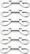 Double Ended Bolt Snaps Hook,Zinc Alloy Hook Metal Clips for Dog Leash,Key Chain,Horse Tack,Pet Feed Buckets,Garage Use, Nickel Plated, Nickel Pla...