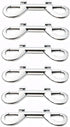 Double Ended Bolt Snaps Hook,Zinc Alloy Hook Metal Clips for Dog Leash,Key Chain,Horse Tack,Pet Feed Buckets,Garage Use, Nickel Plated, Nickel Pla...