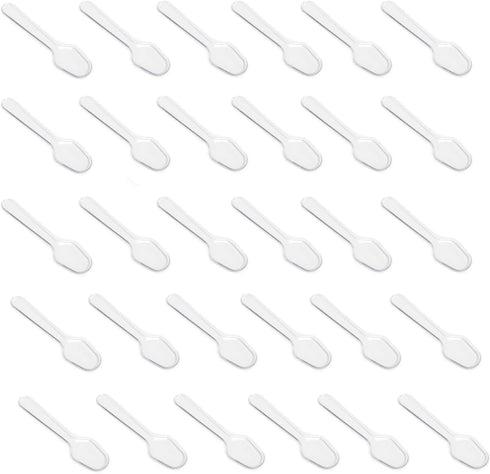 500Pcs Disposable Clear Mini Plastic Spoons Small Tasting Spoons Tiny Dessert Spoons Ice Cream Spoons Plastic Serving Utensils Crafts, Tasting, Sa...