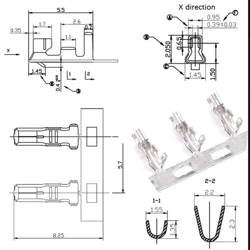 1550PCS JST PH 2.0mm Connector Assortment Kit 2.0mm Pitch Male Female 2/3/4/5/6/7/8/9/10 Pin Housing Adapter Plug Terminal...