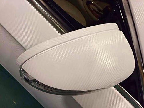 DIYAH 3D White Carbon Fiber Film Twill Weave Vinyl Sheet Roll Wrap DIY Decals 12" X 60" (1FT X 5FT)...