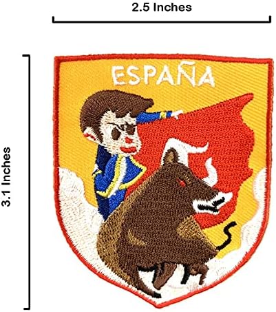 A-ONE Spanish Bullfighting Arena Spain 3D Decorative Whiteboard Magnet 1PC+Cute Matador Souvenir Military Patch 1PC, Polyresin Whiteboard Magnet, ...