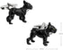 Painted French Black Dog Bulldog Cufflinks...