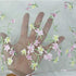 Floral Pattern Fabric 54 inches Width Pink and Yellow Floral Embroidery Organdy Lace Fabric by The Yard...