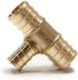 (Pack of 5) Efield 3/4" x 3/4" x 1/2" Pex Reducing Tee Brass Barb Crimp Fittings,ASTM F1807...