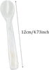 2 Pack 4.73inch Caviar Spoons Handcraft Mother of Pearl MOP Caviar Spoon W Round Handle with One Plastic Storage Box - White, Style D...