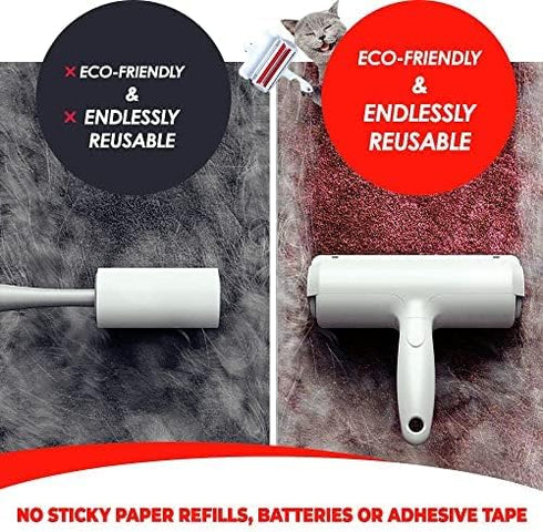 Pet Hair Remover - Lint Roller for Dog and Cat Hair | Portable, Reusable, Eco-Friendly Pet Hair Remover Brush for Couches, Carpet, Bedding, Clothe...