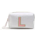 Personalized Initial Makeup Bag, Small Velvet Cosmetic Bag Cute Makeup Pouch Toiletry Bag Monogram Make Up Bag for Her Daughter Girlfriend Sister ...