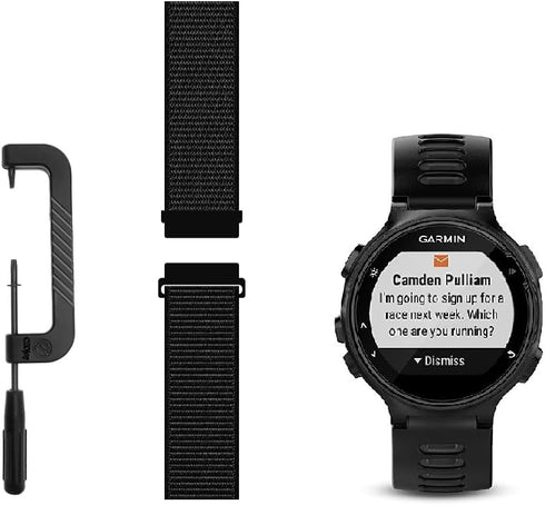 Compatible with Garmin Forerunner 235 Band Replacement (Pins and Pin Removal Tool) Sport Mesh Strap also for FR220/230/620/630/735XT Accessories N...