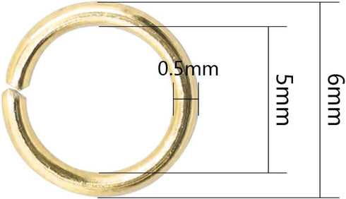 About 7200pcs 24 Colors Jump Rings Jewelry Findings 6mm Jewelry Open Jump Rings for Choker Bracelets Necklaces Chain Jewelry Making...